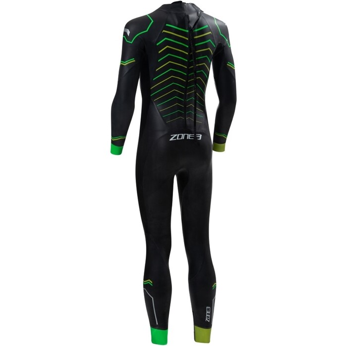 2025 ZONE3 Junior Adventure Swimming Wetsuit WS21KADV101 - Black / Green